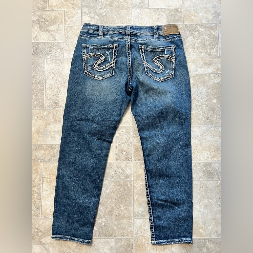 Women’s silver jeans distressed boyfriend 31/25 - Picture 2 of 10